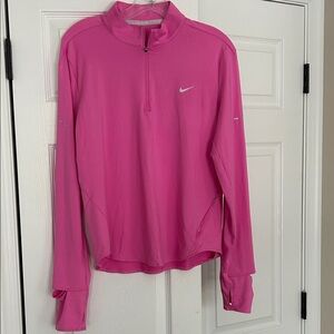 Nike Women's Pink Quarter-Zip Sweatshirt